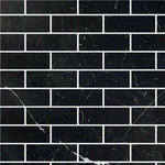 Special Cut | 6x18 Black Marquina Marble Honed Tile Special Cut | 6x18 Black Marquina Marble Honed Tile - American Tile Depot