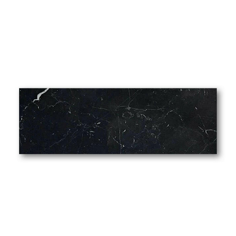 Special Cut | 6x18 Black Marquina Marble Honed Tile Special Cut | 6x18 Black Marquina Marble Honed Tile - American Tile Depot