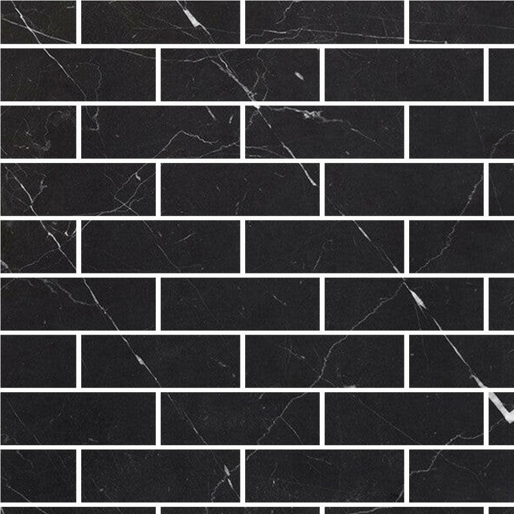 Special Cut | 6x18 Black Marquina Marble Polished Tile Special Cut | 6x18 Black Marquina Marble Polished Tile - American Tile Depot