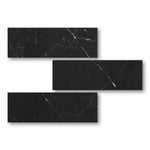 Special Cut | 6x18 Black Marquina Marble Polished Tile Special Cut | 6x18 Black Marquina Marble Polished Tile - American Tile Depot