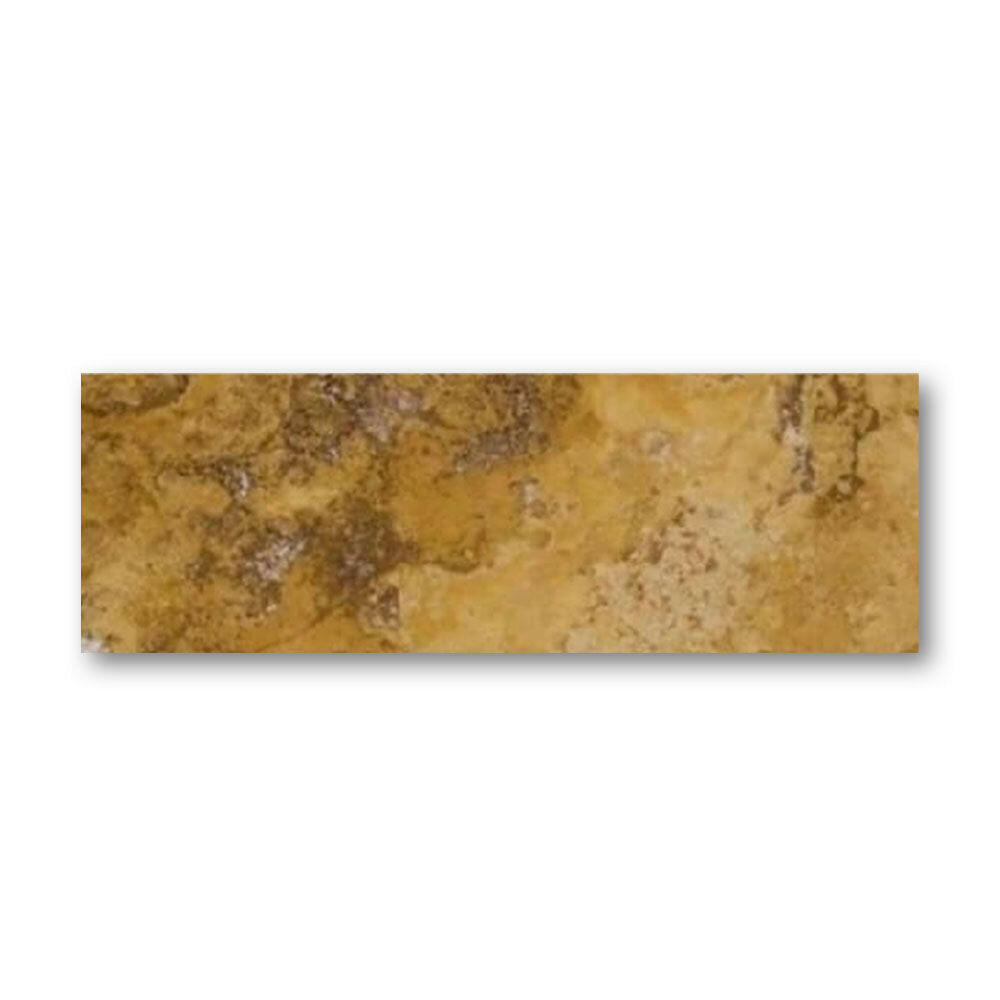 Special Cut | 6x18 Gold / Yellow Travertine Filled & Polished Tile Special Cut | 6x18 Gold / Yellow Travertine Filled & Polished Tile - American Tile Depot