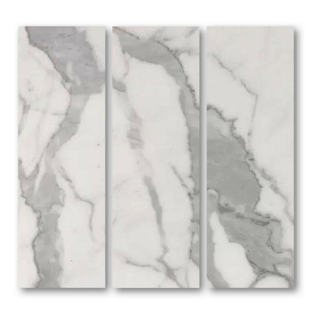 Special Cut | 6x18 Italian Statuary White Marble Honed Tile Special Cut | 6x18 Italian Statuary White Marble Honed Tile - American Tile Depot