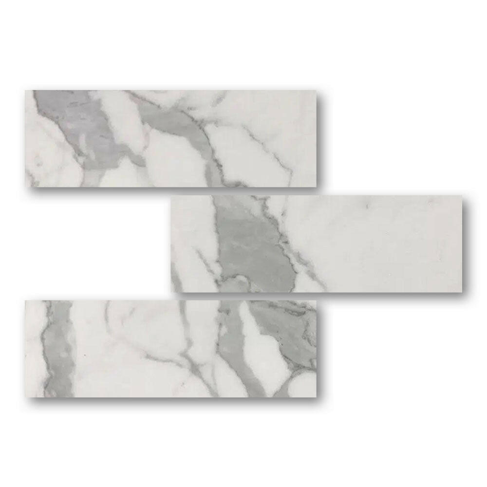 Special Cut | 6x18 Italian Statuary White Marble Honed Tile Special Cut | 6x18 Italian Statuary White Marble Honed Tile - American Tile Depot