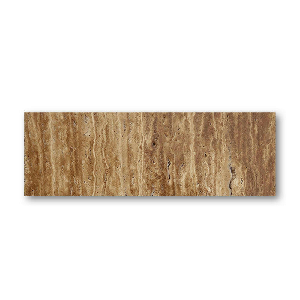 Special Cut | 6x18 Noce Exotic Travertine (Vein-Cut) Filled & Honed Tile Special Cut | 6x18 Noce Exotic Travertine (Vein-Cut) Filled & Honed Tile - American Tile Depot