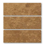 Special Cut | 6x18 Noce Travertine Filled & Honed Tile Special Cut | 6x18 Noce Travertine Filled & Honed Tile - American Tile Depot
