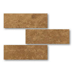 Special Cut | 6x18 Noce Travertine Filled & Honed Tile Special Cut | 6x18 Noce Travertine Filled & Honed Tile - American Tile Depot