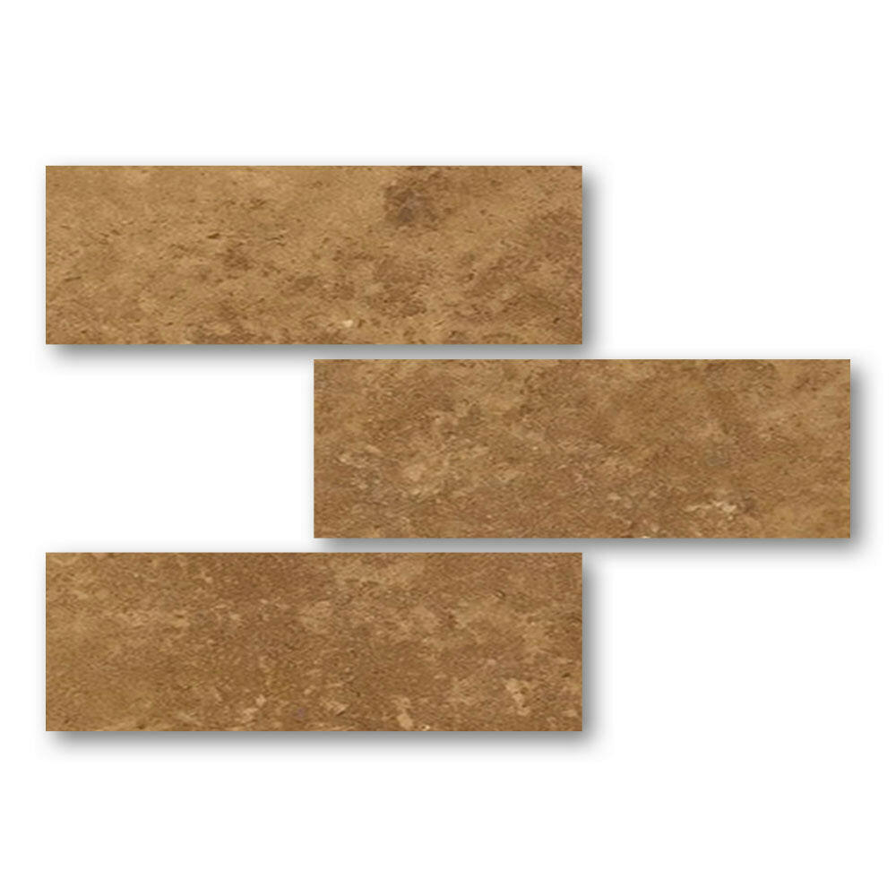 Special Cut | 6x18 Noce Travertine Filled & Honed Tile Special Cut | 6x18 Noce Travertine Filled & Honed Tile - American Tile Depot