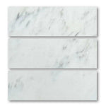 Special Cut | 6x18 Oriental White / Asian Statuary Marble Honed Tile Special Cut | 6x18 Oriental White / Asian Statuary Marble Honed Tile - American Tile Depot