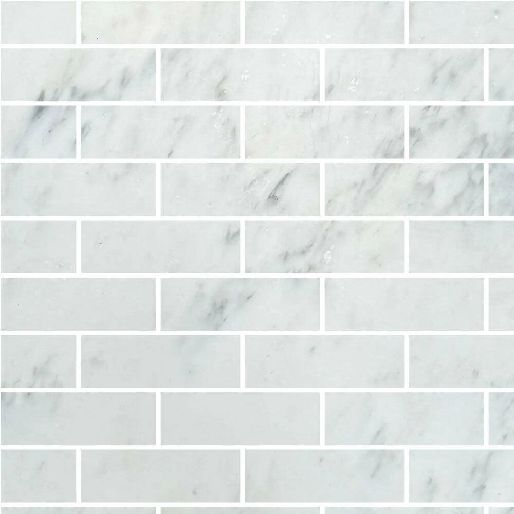 Special Cut | 6x18 Oriental White / Asian Statuary Marble Honed Tile Special Cut | 6x18 Oriental White / Asian Statuary Marble Honed Tile - American Tile Depot