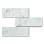 Special Cut | 6x18 Oriental White / Asian Statuary Marble Honed Tile Special Cut | 6x18 Oriental White / Asian Statuary Marble Honed Tile - American Tile Depot