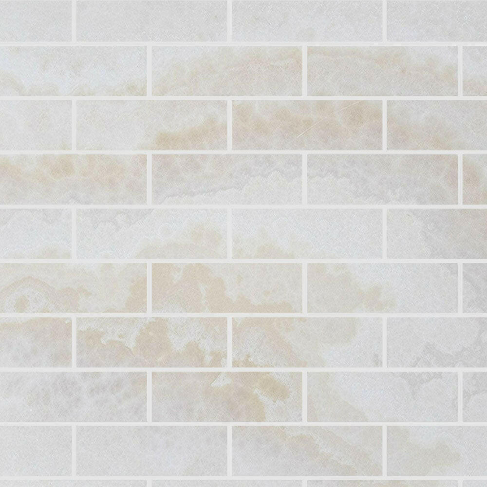 Special Cut | 6x18 Premium White Onyx CROSS-CUT Polished Tile Special Cut | 6x18 Premium White Onyx CROSS-CUT Polished Tile - American Tile Depot