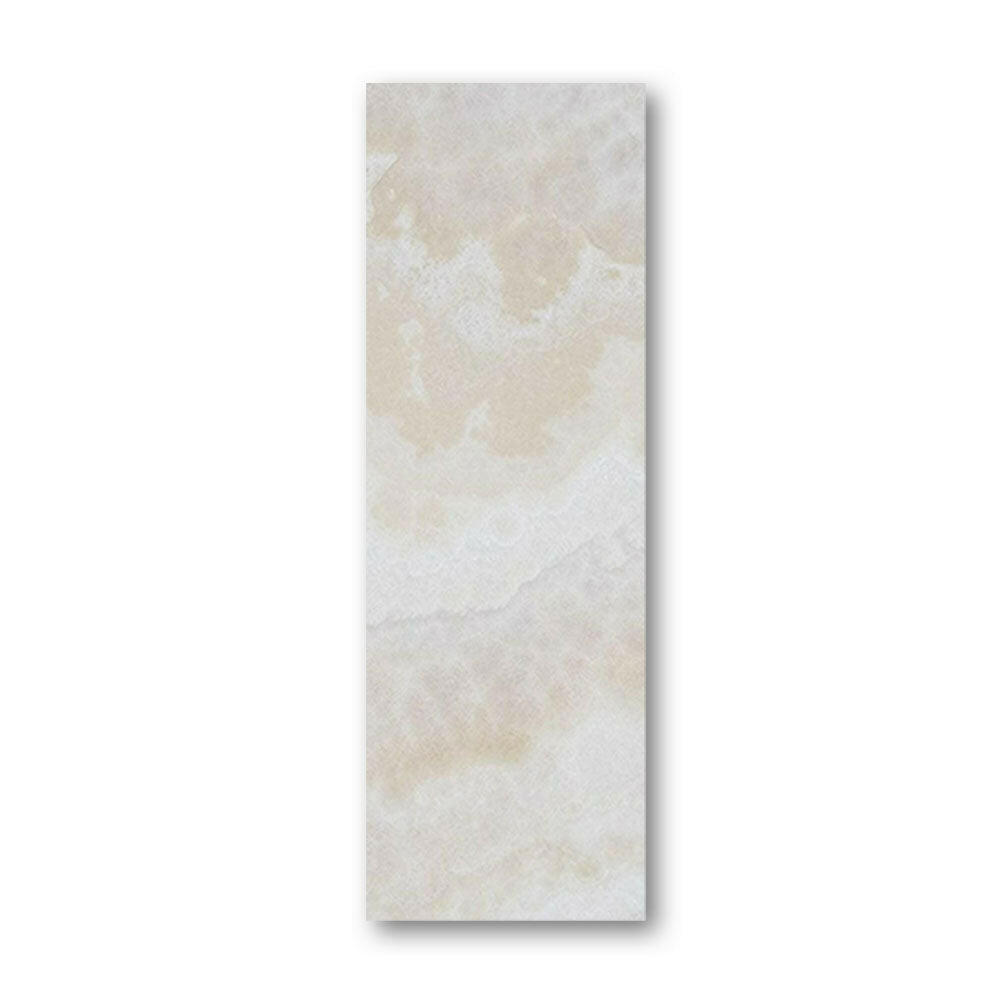 Special Cut | 6x18 Premium White Onyx CROSS-CUT Polished Tile Special Cut | 6x18 Premium White Onyx CROSS-CUT Polished Tile - American Tile Depot
