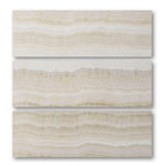 Special Cut | 6x18 Premium White Onyx VEIN-CUT Polished Tile Special Cut | 6x18 Premium White Onyx VEIN-CUT Polished Tile - American Tile Depot
