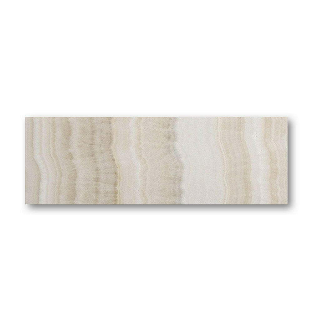 Special Cut | 6x18 Premium White Onyx VEIN-CUT Polished Tile Special Cut | 6x18 Premium White Onyx VEIN-CUT Polished Tile - American Tile Depot