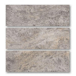 Special Cut | 6x18 Silver Travertine Filled & Honed Tile Special Cut | 6x18 Silver Travertine Filled & Honed Tile - American Tile Depot