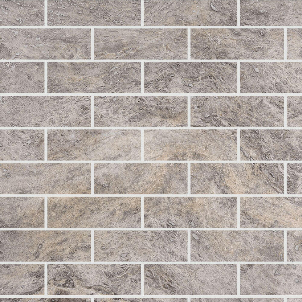 Special Cut | 6x18 Silver Travertine Filled & Honed Tile Special Cut | 6x18 Silver Travertine Filled & Honed Tile - American Tile Depot