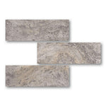 Special Cut | 6x18 Silver Travertine Filled & Honed Tile Special Cut | 6x18 Silver Travertine Filled & Honed Tile - American Tile Depot