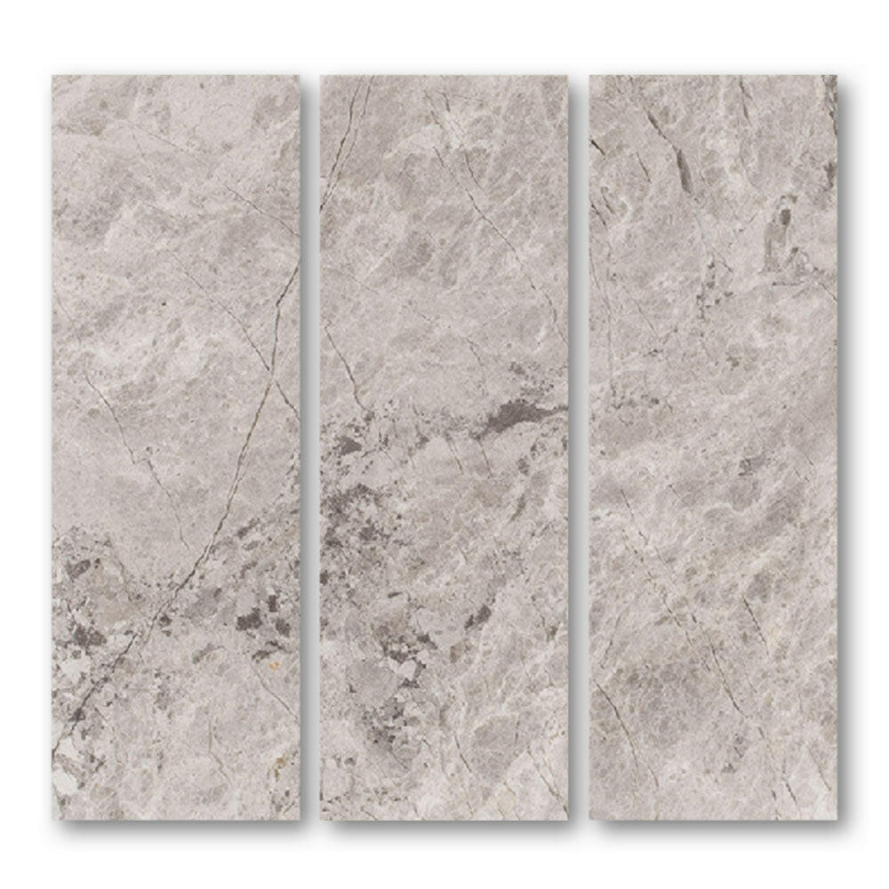 Special Cut | 6x18 Tundra Gray (Atlantic Gray) Marble Honed Tile Special Cut | 6x18 Tundra Gray (Atlantic Gray) Marble Honed Tile - American Tile Depot