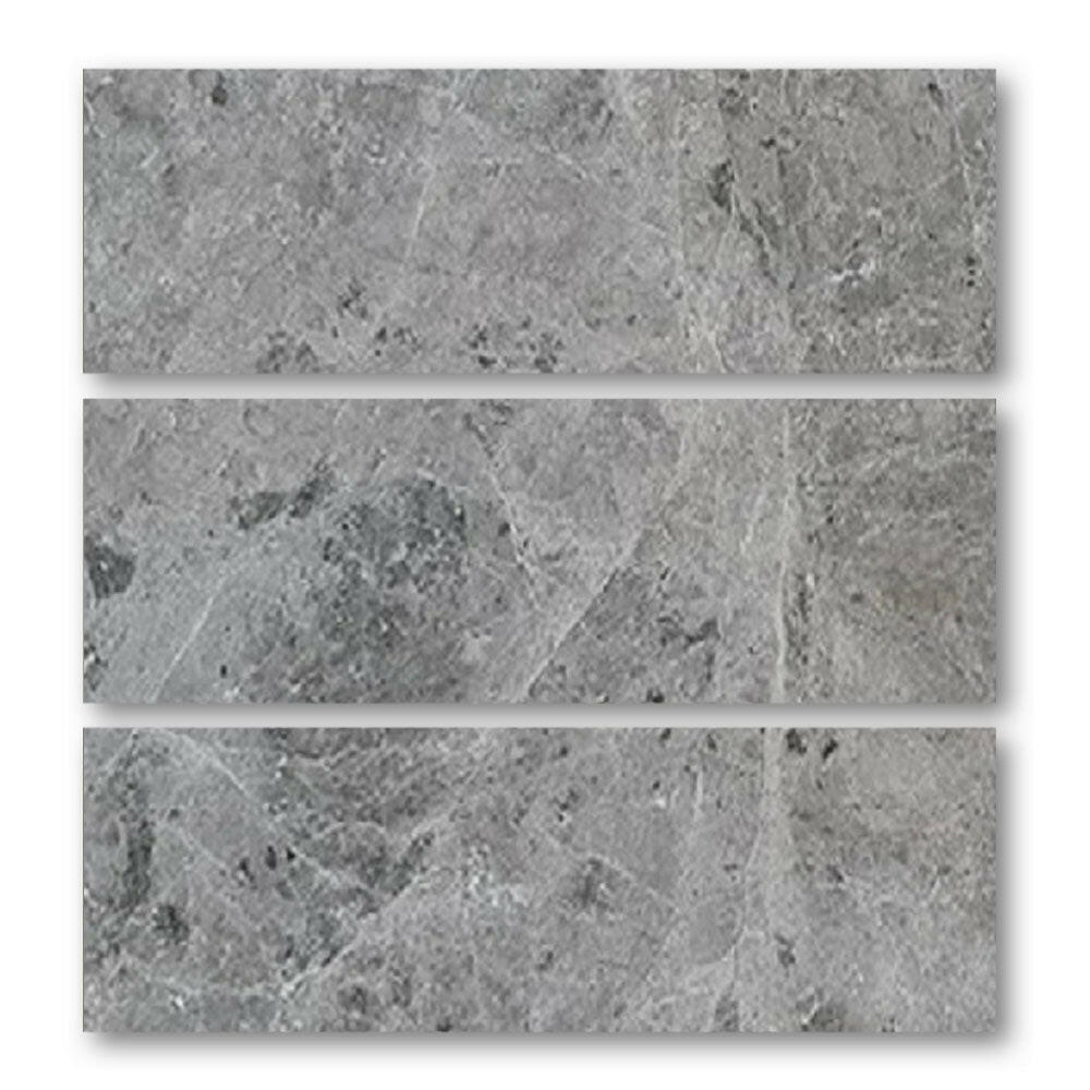 Special Cut | 6x18 Tundra Gray (Atlantic Gray) Marble Polished Tile Special Cut | 6x18 Tundra Gray (Atlantic Gray) Marble Polished Tile - American Tile Depot