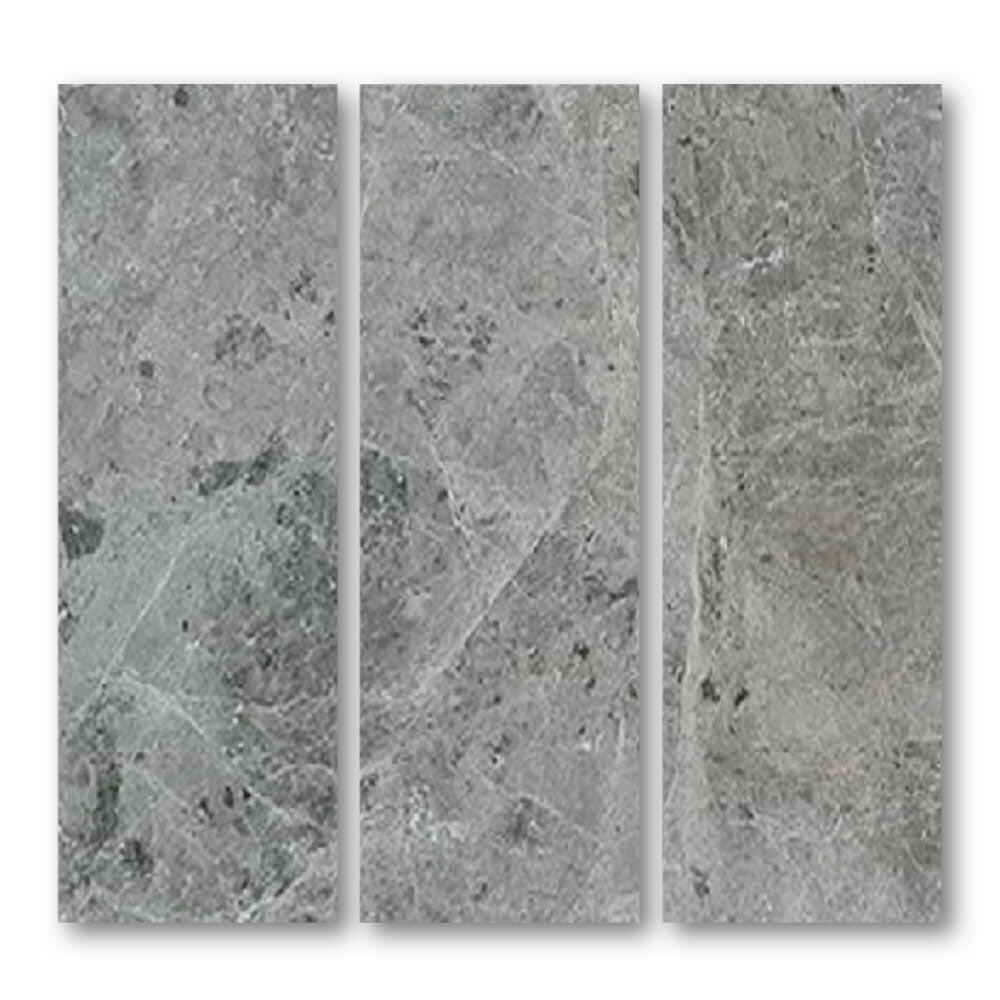 Special Cut | 6x18 Tundra Gray (Atlantic Gray) Marble Polished Tile Special Cut | 6x18 Tundra Gray (Atlantic Gray) Marble Polished Tile - American Tile Depot