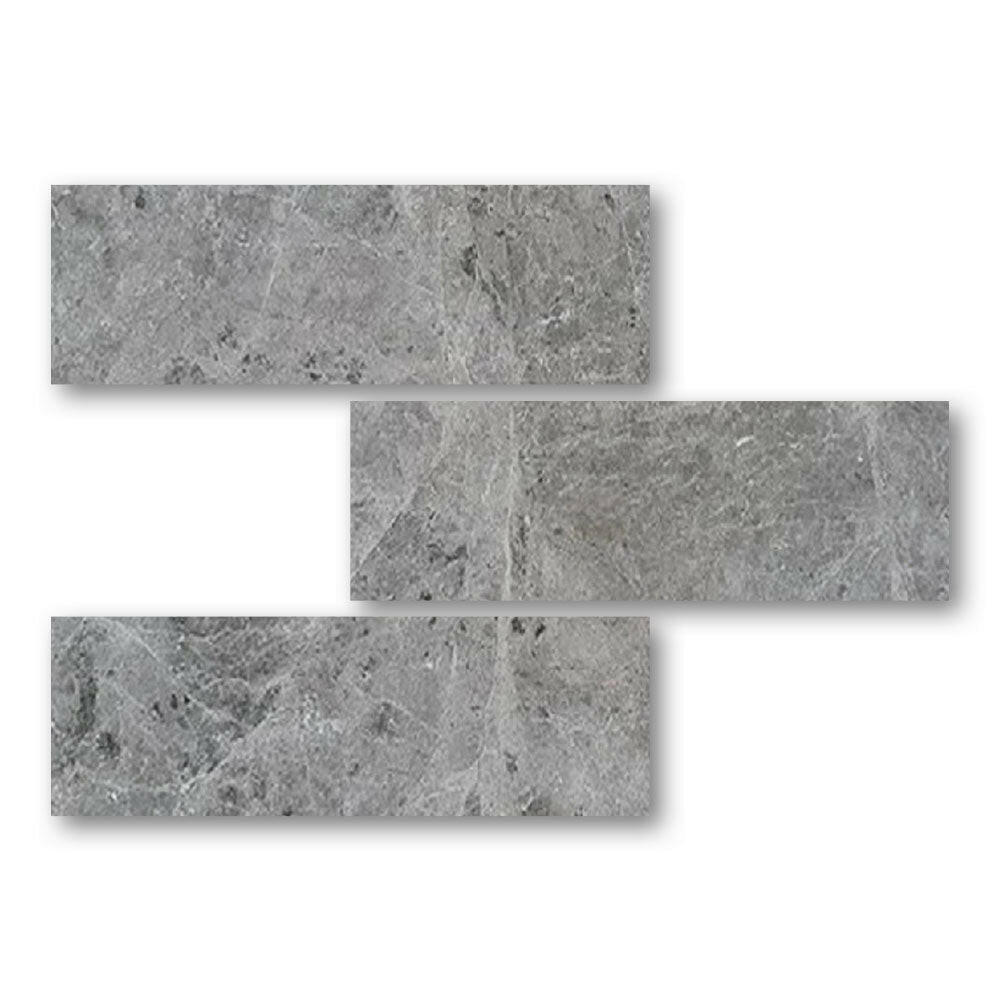 Special Cut | 6x18 Tundra Gray (Atlantic Gray) Marble Polished Tile Special Cut | 6x18 Tundra Gray (Atlantic Gray) Marble Polished Tile - American Tile Depot