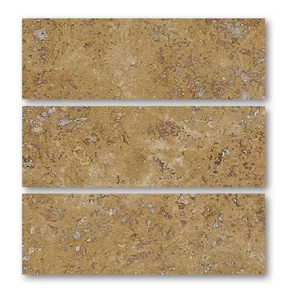 Special Cut | 6x18 Walnut Travertine Filled & Honed Tile Special Cut | 6x18 Walnut Travertine Filled & Honed Tile - American Tile Depot