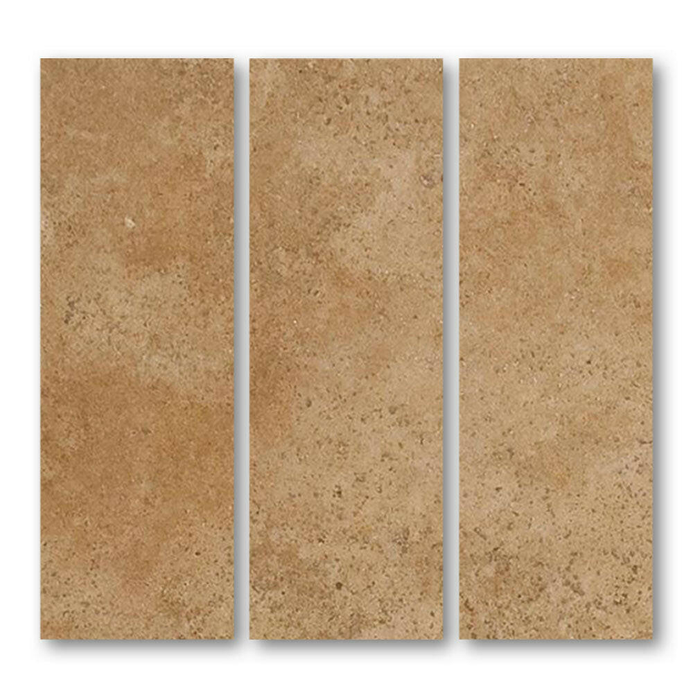 Special Cut | 6x18 Walnut Travertine Filled & Polished Tile Special Cut | 6x18 Walnut Travertine Filled & Polished Tile - American Tile Depot
