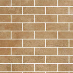 Special Cut | 6x18 Walnut Travertine Filled & Polished Tile Special Cut | 6x18 Walnut Travertine Filled & Polished Tile - American Tile Depot