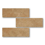 Special Cut | 6x18 Walnut Travertine Filled & Polished Tile Special Cut | 6x18 Walnut Travertine Filled & Polished Tile - American Tile Depot