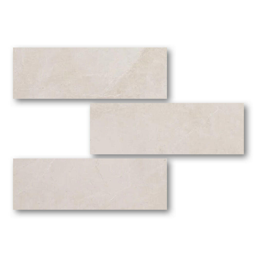 Special Cut | 6x18 White Pearl / Botticino Marble Honed Tile Special Cut | 6x18 White Pearl / Botticino Marble Honed Tile - American Tile Depot