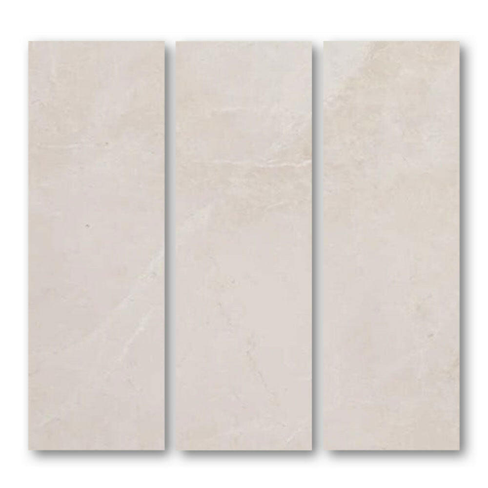 Special Cut | 6x18 White Pearl / Botticino Marble Polished Tile Special Cut | 6x18 White Pearl / Botticino Marble Polished Tile - American Tile Depot