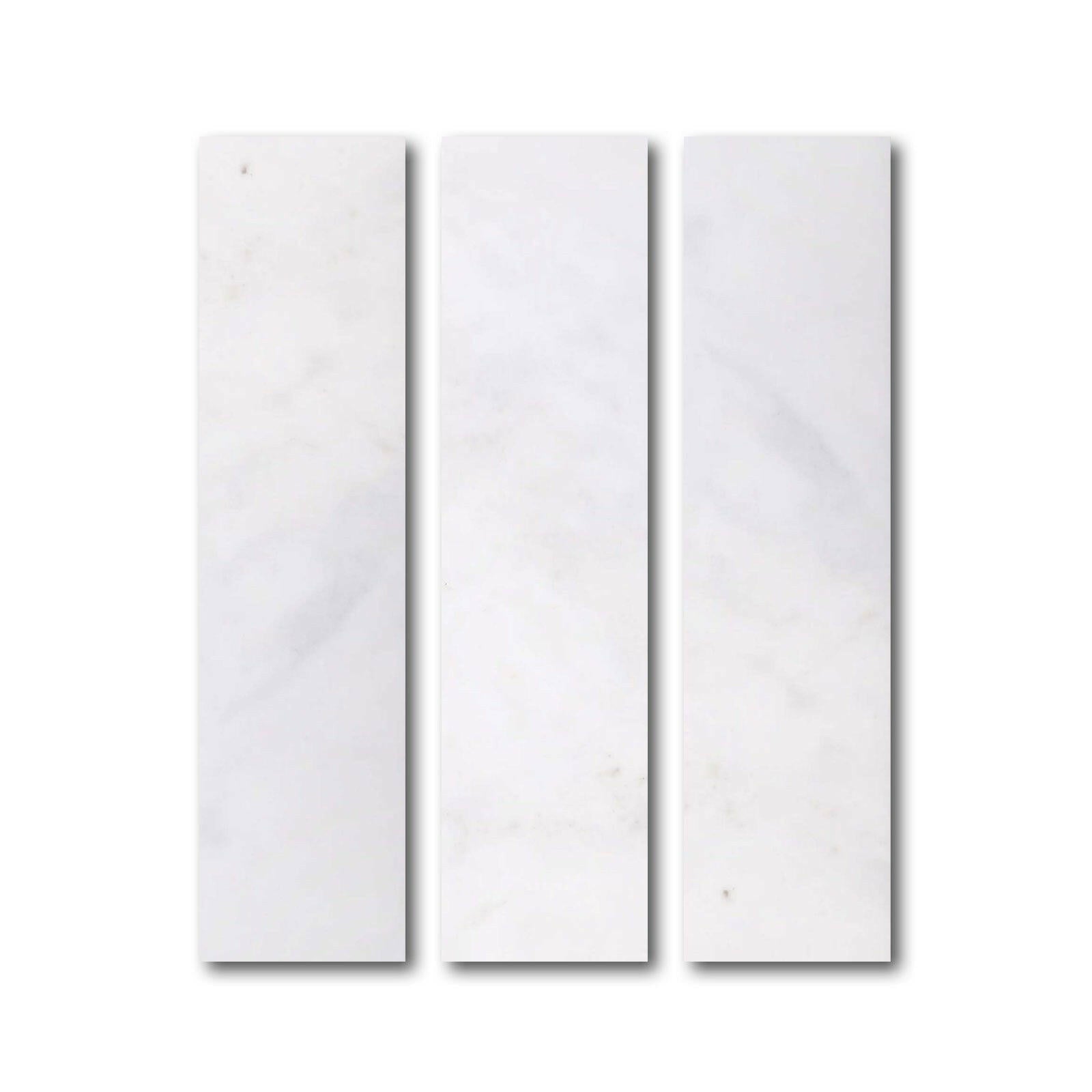 Special Cut | 6x24 Afyon White Marble Polished Tile Special Cut | 6x24 Afyon White Marble Polished Tile - American Tile Depot