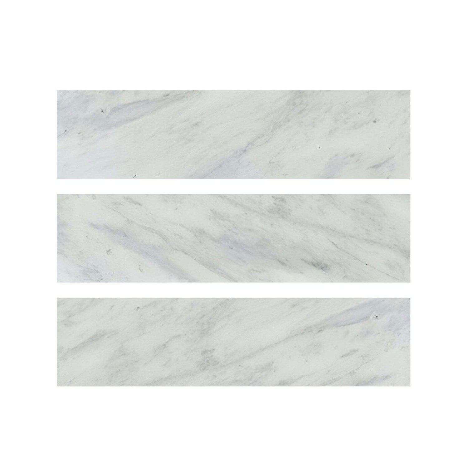 Special Cut | 6x24 Bianco Venatino Marble Honed Tile Special Cut | 6x24 Bianco Venatino Marble Honed Tile - American Tile Depot