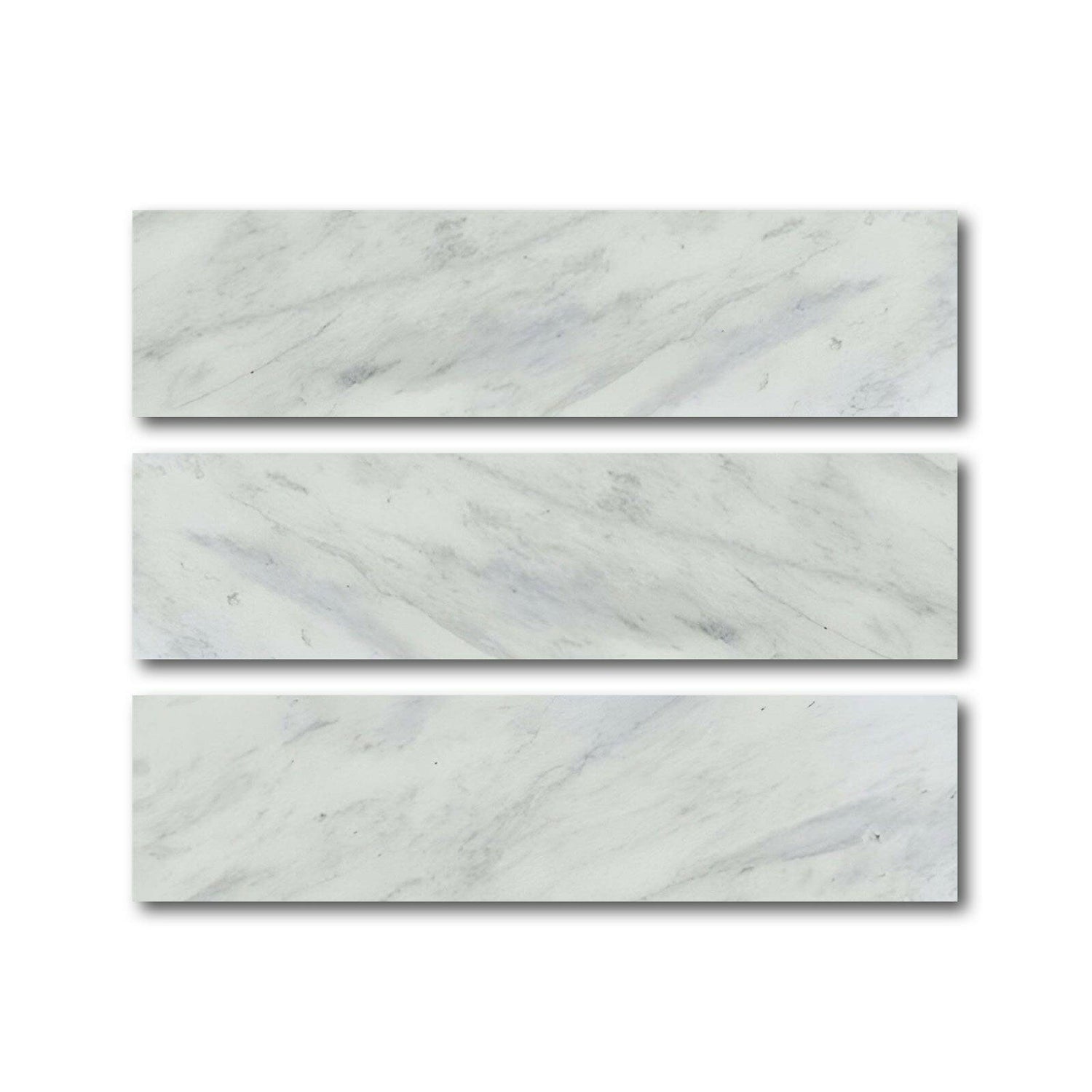 Special Cut | 6x24 Bianco Venatino Marble Honed Tile Special Cut | 6x24 Bianco Venatino Marble Honed Tile - American Tile Depot