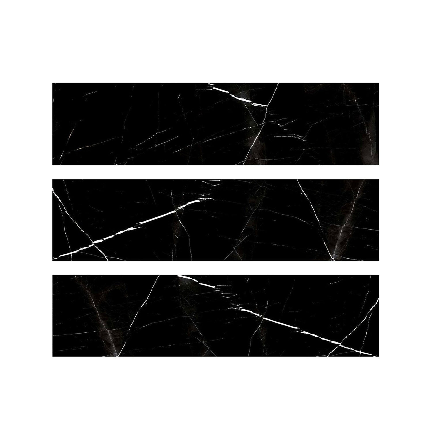 Special Cut | 6x24 Black Marquina Marble Polished Tile Special Cut | 6x24 Black Marquina Marble Polished Tile - American Tile Depot