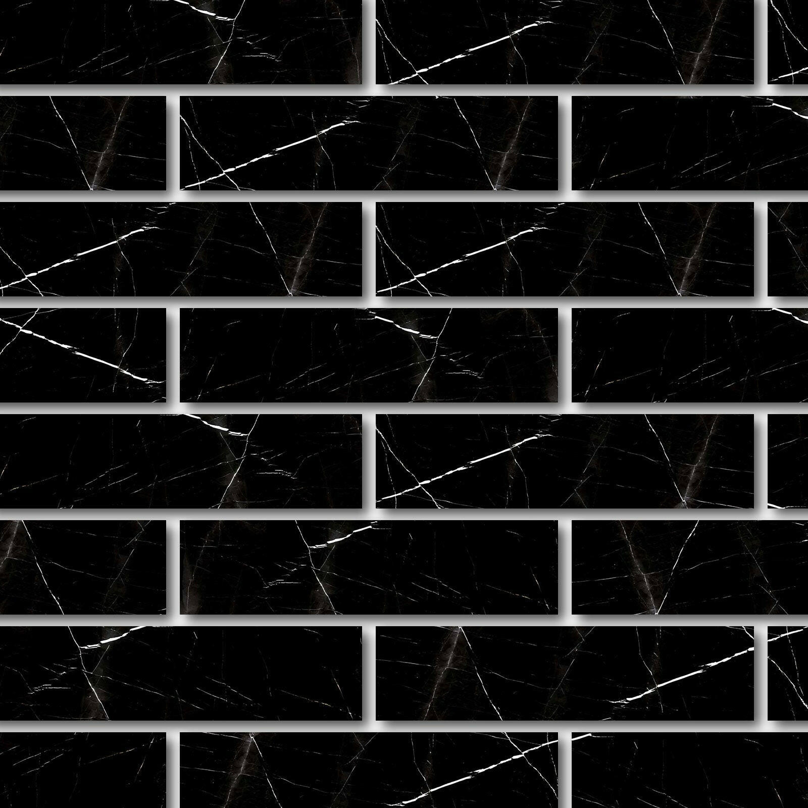 Special Cut | 6x24 Black Marquina Marble Polished Tile Special Cut | 6x24 Black Marquina Marble Polished Tile - American Tile Depot