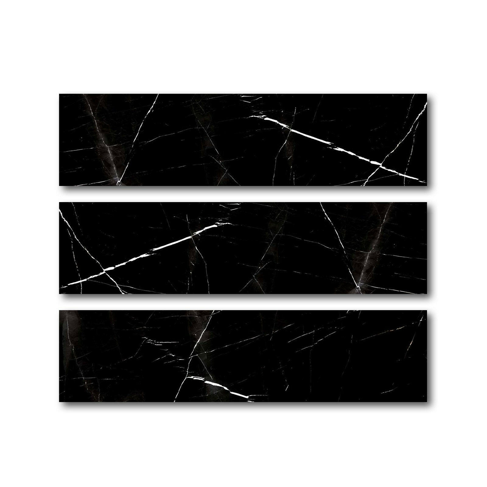 Special Cut | 6x24 Black Marquina Marble Polished Tile Special Cut | 6x24 Black Marquina Marble Polished Tile - American Tile Depot