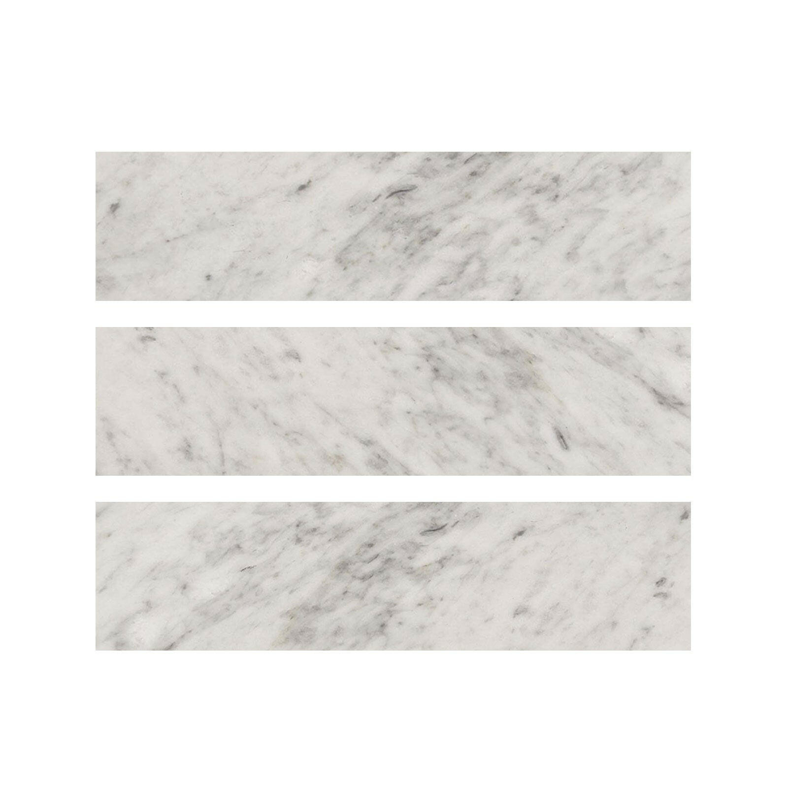 Special Cut | 6x24 Carrara White Marble Polished Tile Special Cut | 6x24 Carrara White Marble Polished Tile - American Tile Depot