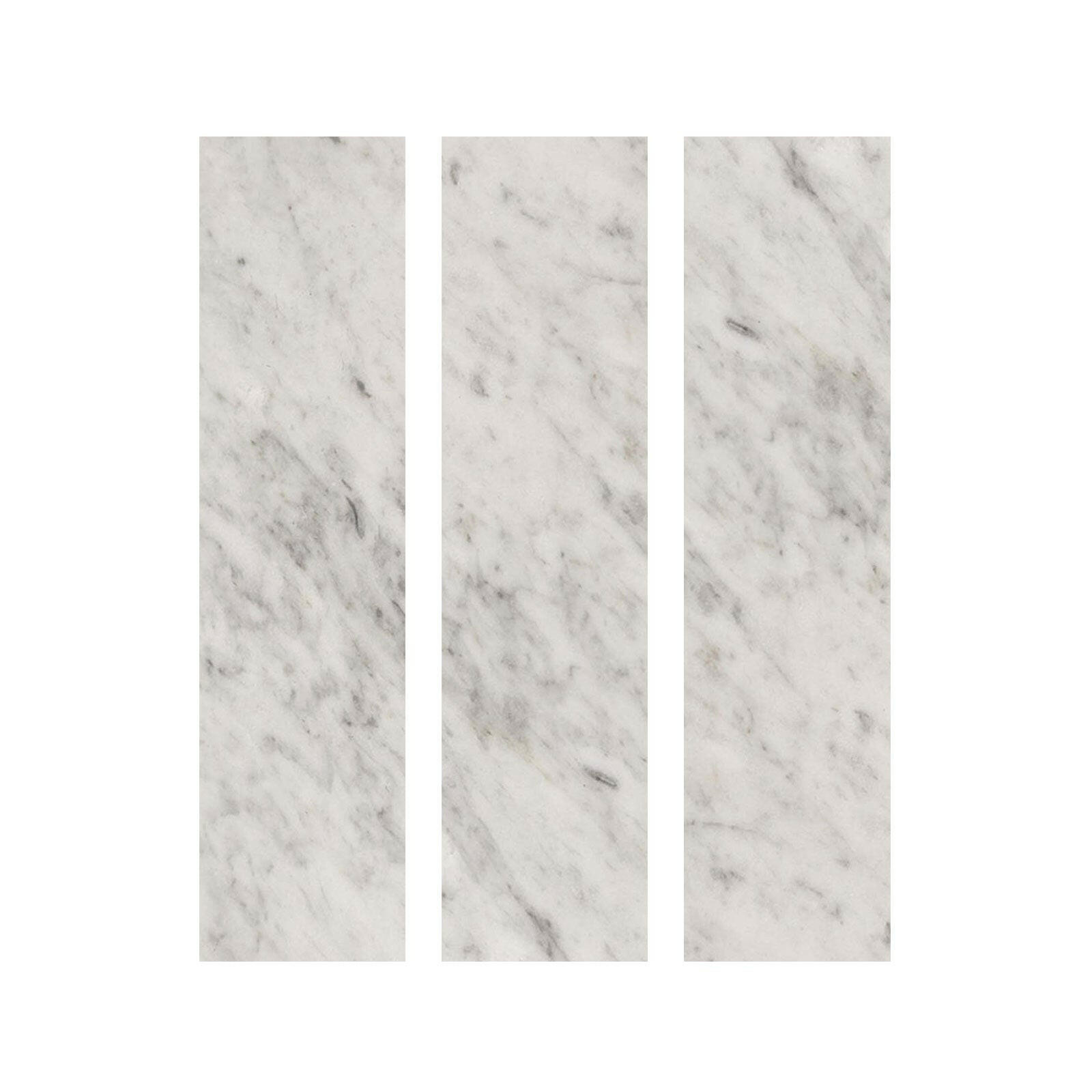 Special Cut | 6x24 Carrara White Marble Polished Tile Special Cut | 6x24 Carrara White Marble Polished Tile - American Tile Depot