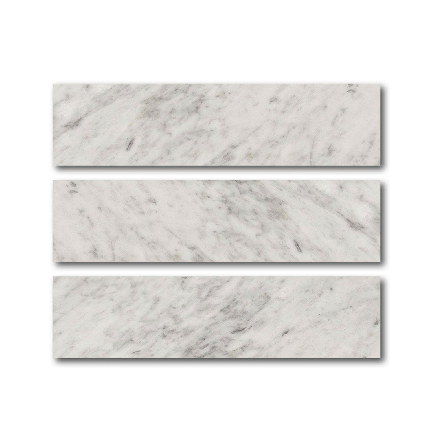 Special Cut | 6x24 Carrara White Marble Polished Tile Special Cut | 6x24 Carrara White Marble Polished Tile - American Tile Depot