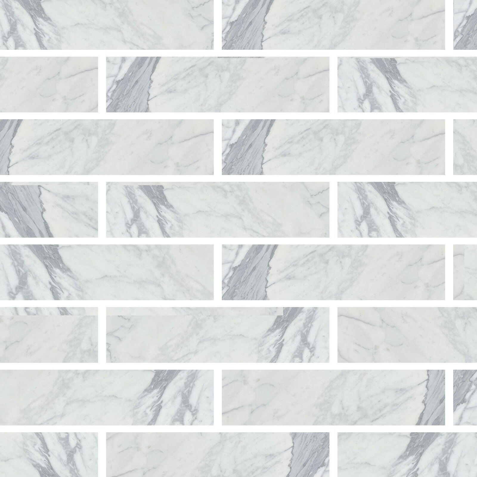 Special Cut | 6x24 Italian Statuary White Marble Polished Tile Special Cut | 6x24 Italian Statuary White Marble Polished Tile - American Tile Depot