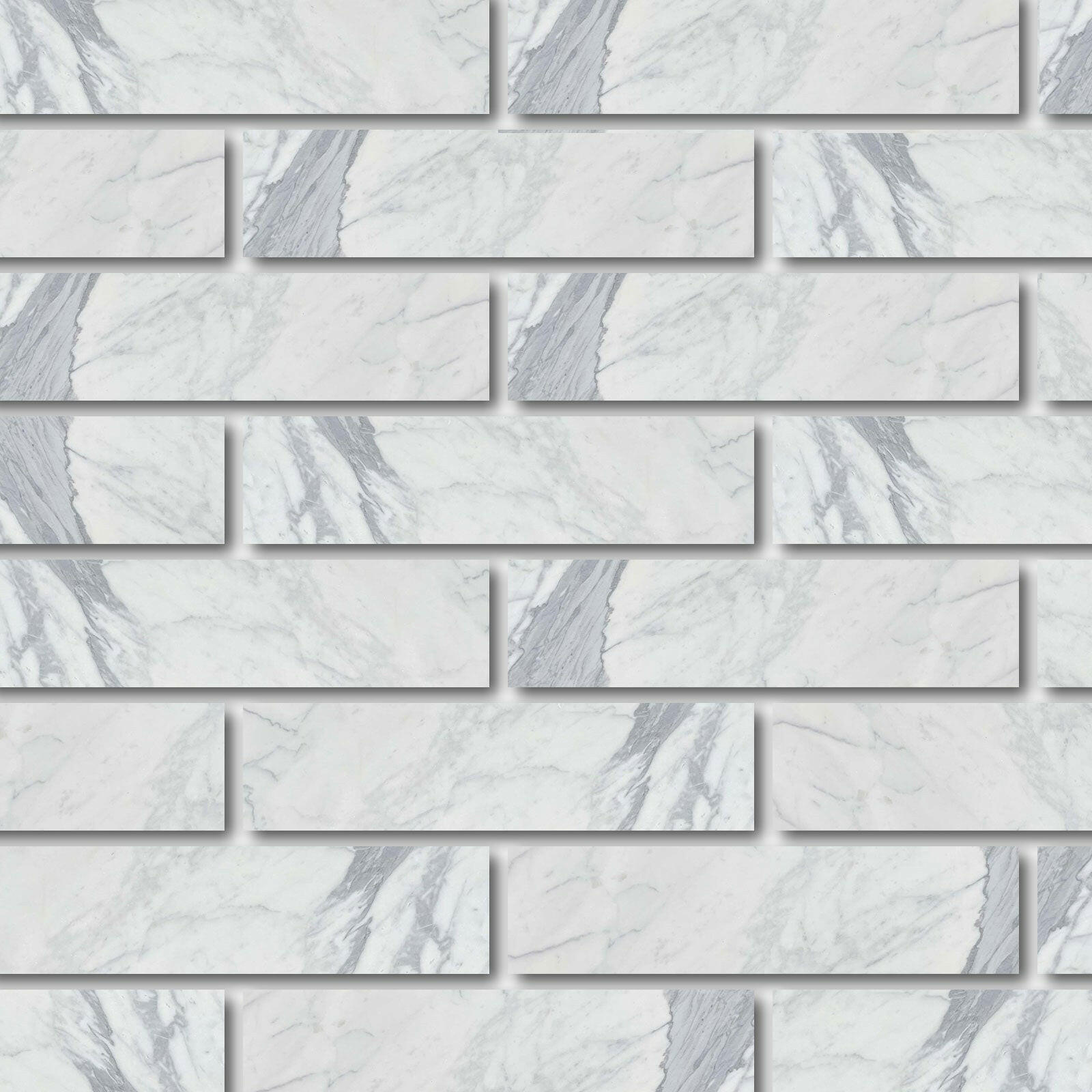Special Cut | 6x24 Italian Statuary White Marble Polished Tile Special Cut | 6x24 Italian Statuary White Marble Polished Tile - American Tile Depot