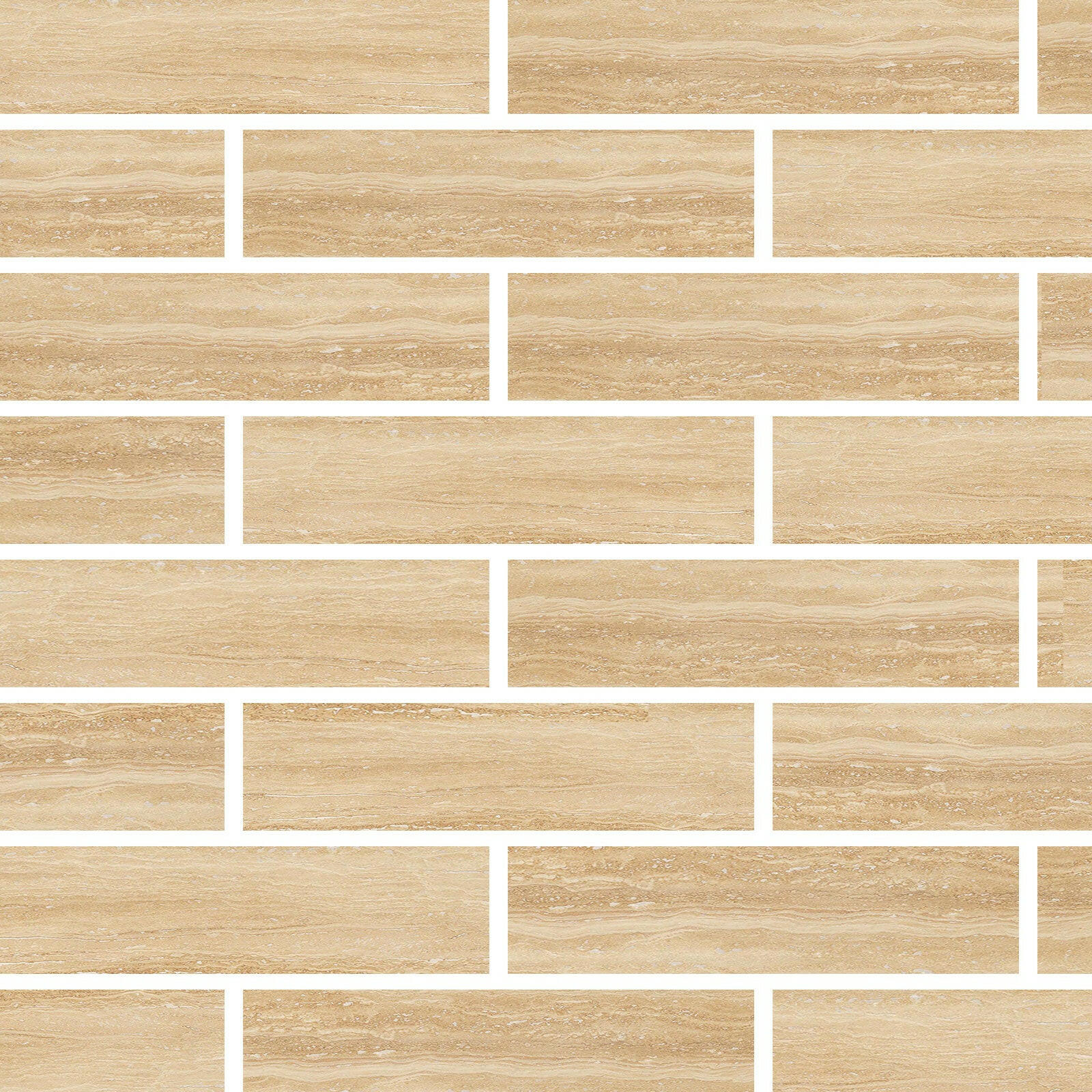Special Cut | 6x24 Ivory Travertine Vein Cut Filled & Honed Tile - American Tile Depot