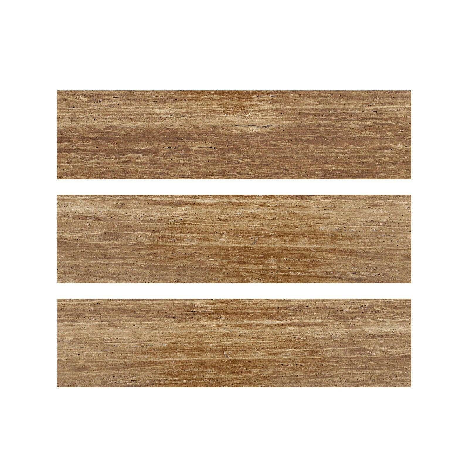 Special Cut | 6x24 Noce Exotic Travertine (Vein-Cut) Filled & Polished Tile Special Cut | 6x24 Noce Exotic Travertine (Vein-Cut) Filled & Polished Tile - American Tile Depot