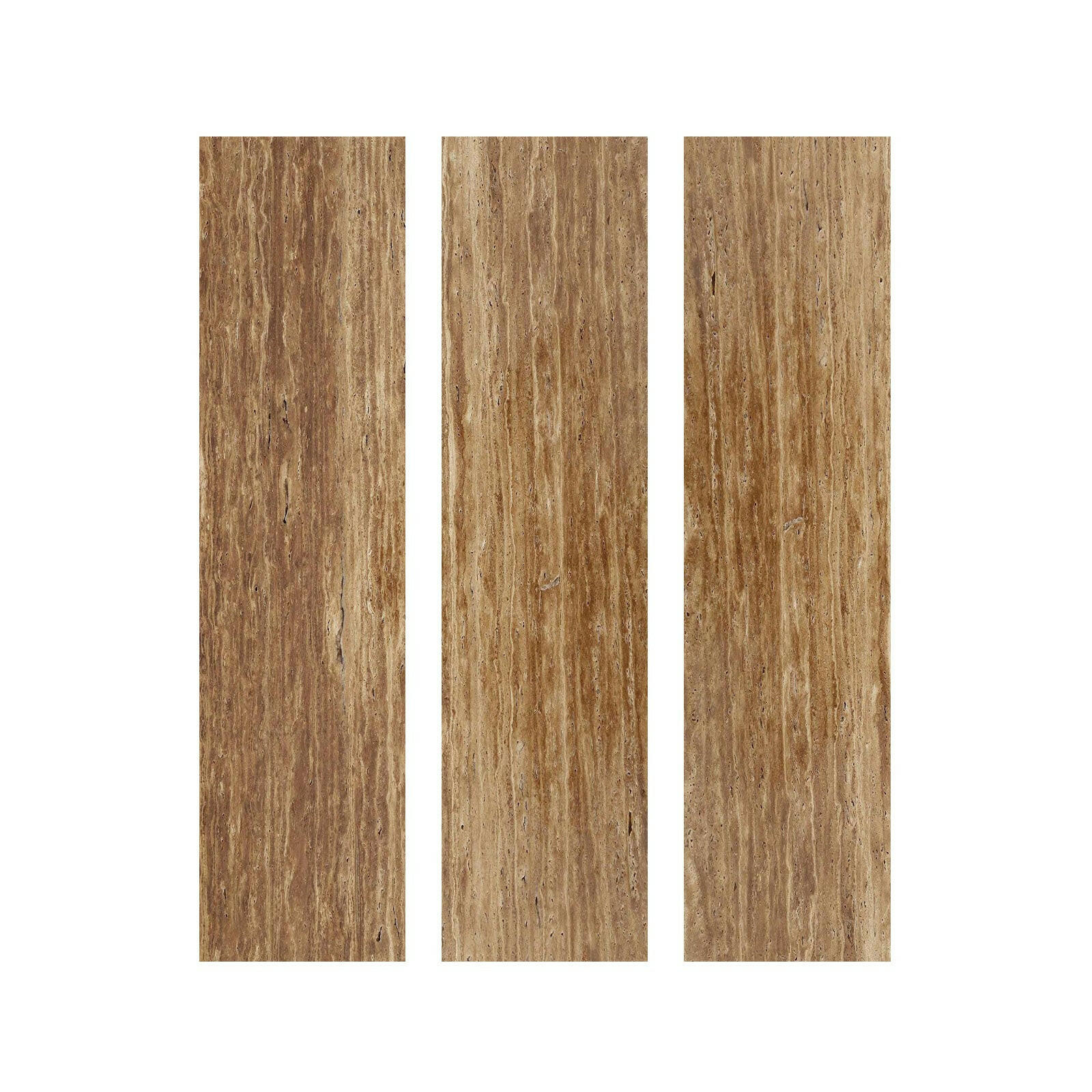Special Cut | 6x24 Noce Exotic Travertine (Vein-Cut) Filled & Polished Tile Special Cut | 6x24 Noce Exotic Travertine (Vein-Cut) Filled & Polished Tile - American Tile Depot