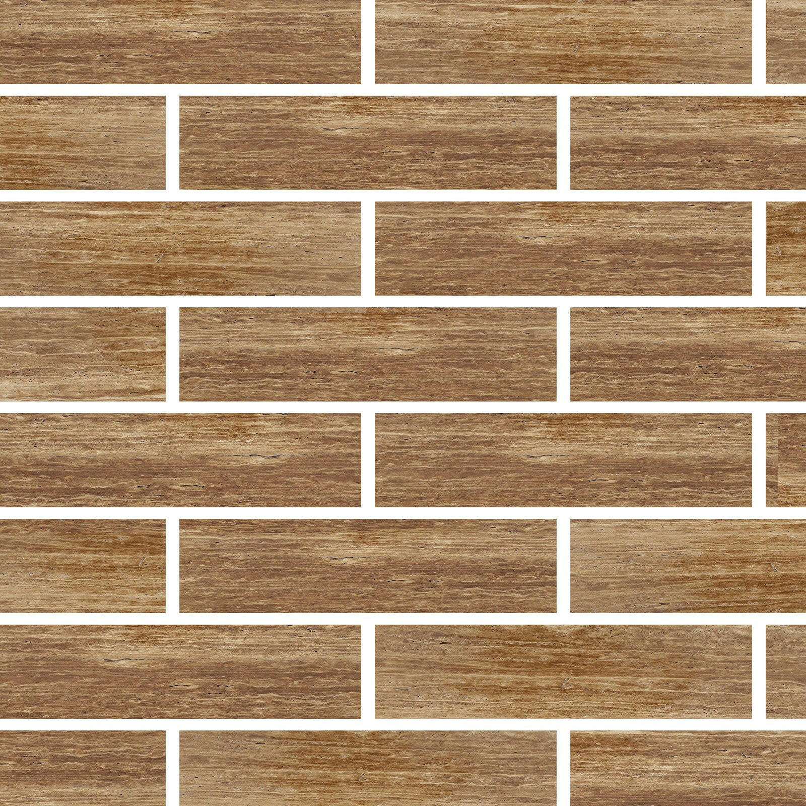 Special Cut | 6x24 Noce Exotic Travertine (Vein-Cut) Filled & Polished Tile Special Cut | 6x24 Noce Exotic Travertine (Vein-Cut) Filled & Polished Tile - American Tile Depot