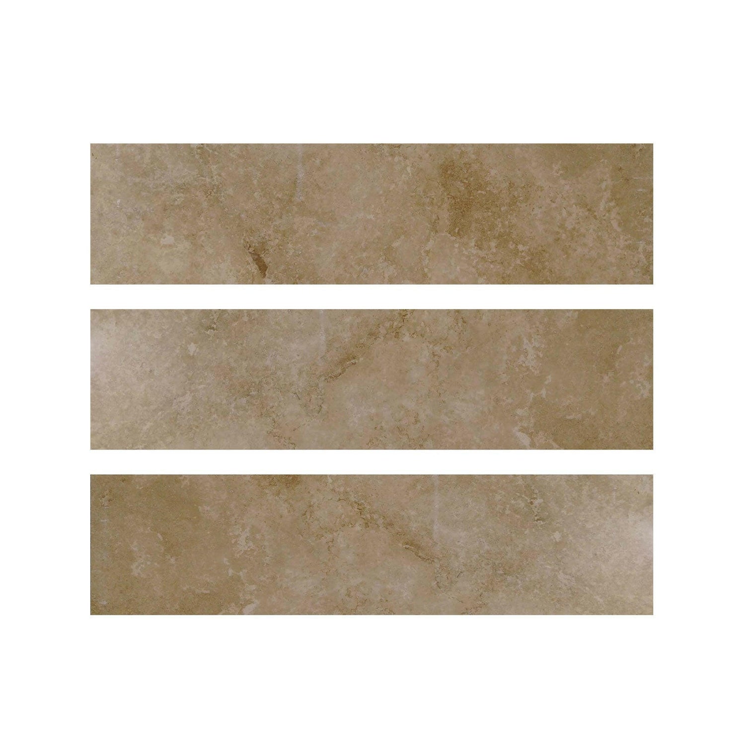 Special Cut | 6x24 Noce Travertine Filled & Honed Tile Special Cut | 6x24 Noce Travertine Filled & Honed Tile - American Tile Depot