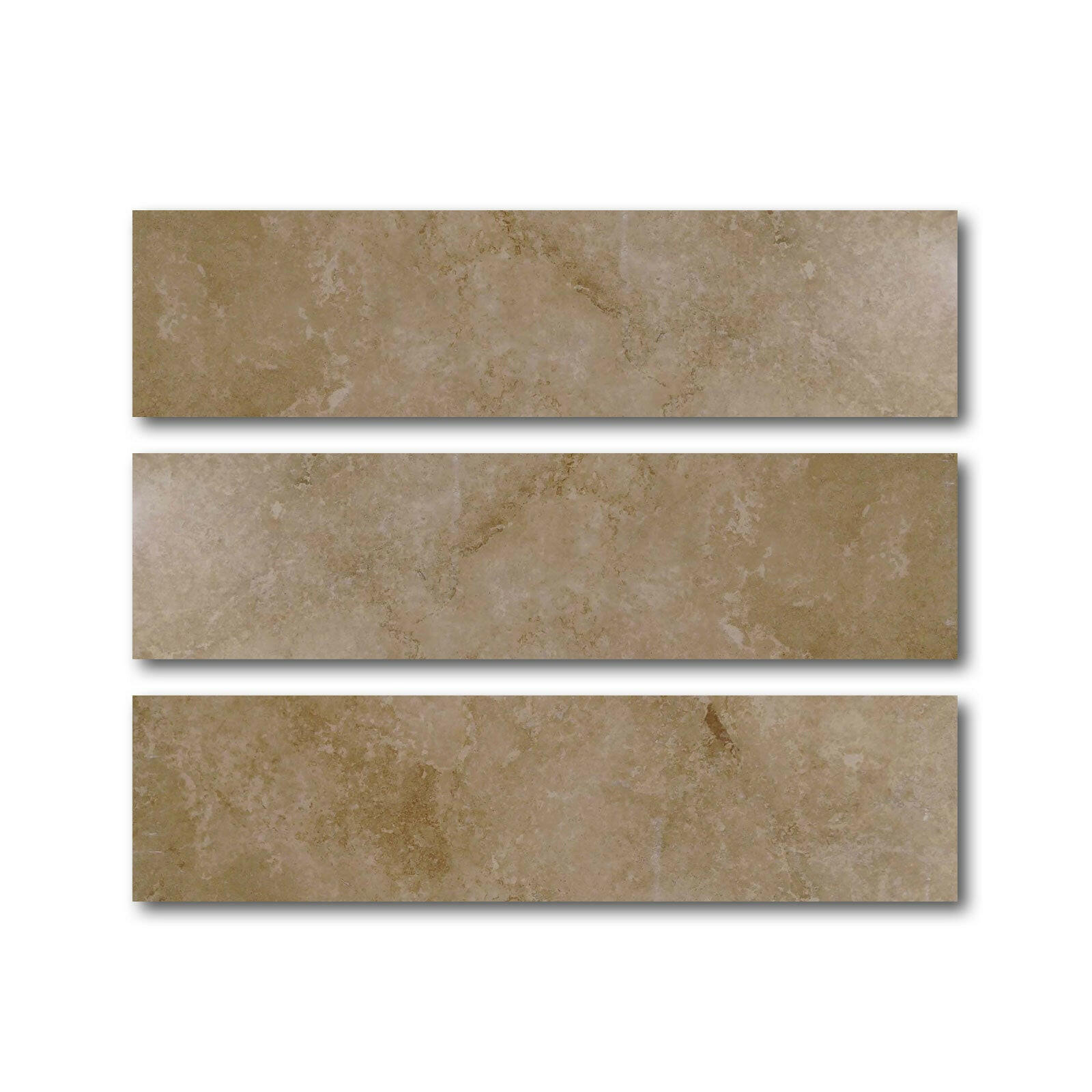 Special Cut | 6x24 Noce Travertine Filled & Honed Tile Special Cut | 6x24 Noce Travertine Filled & Honed Tile - American Tile Depot