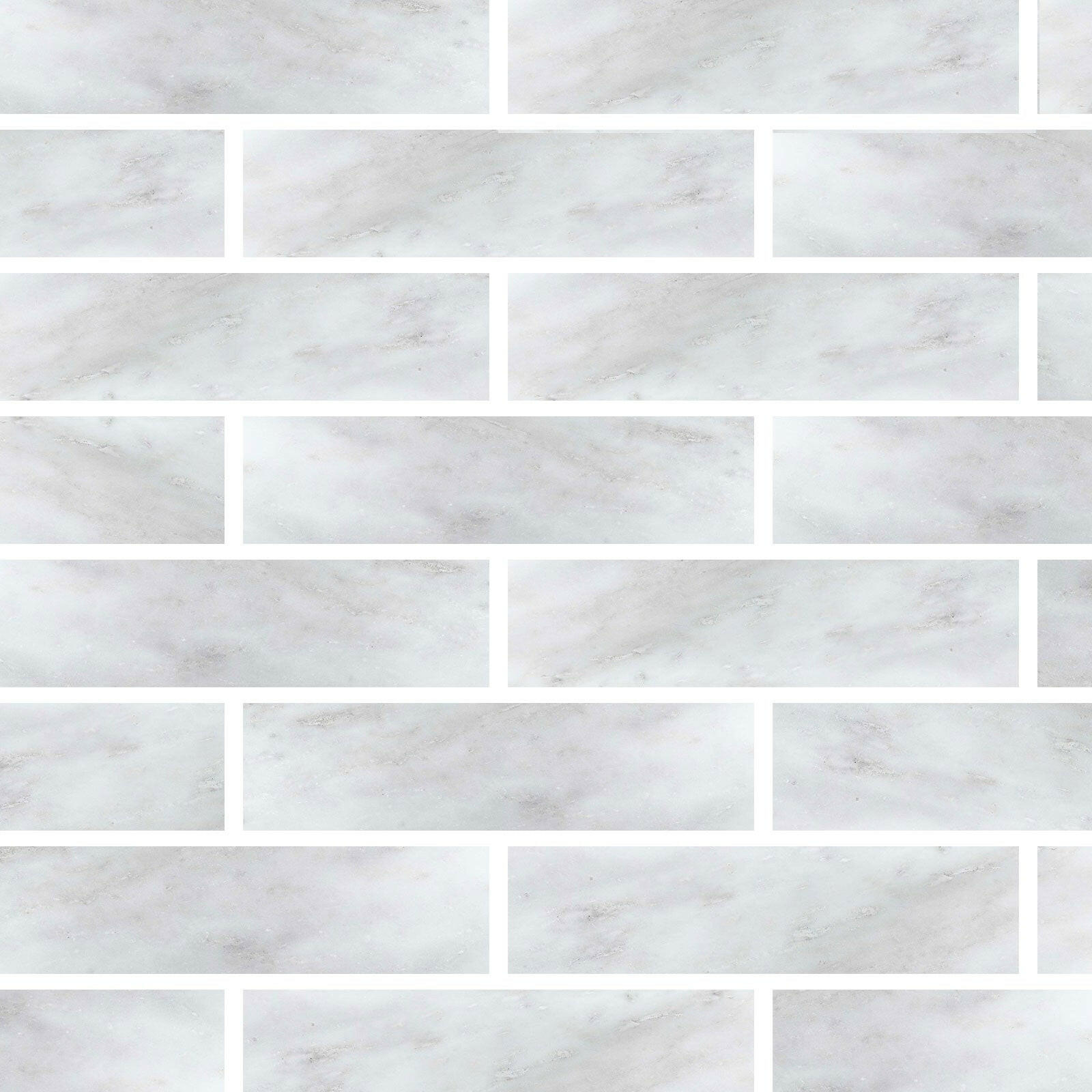 Special Cut | 6x24 Oriental White / Asian Statuary Marble Polished Tile Special Cut | 6x24 Oriental White / Asian Statuary Marble Polished Tile - American Tile Depot