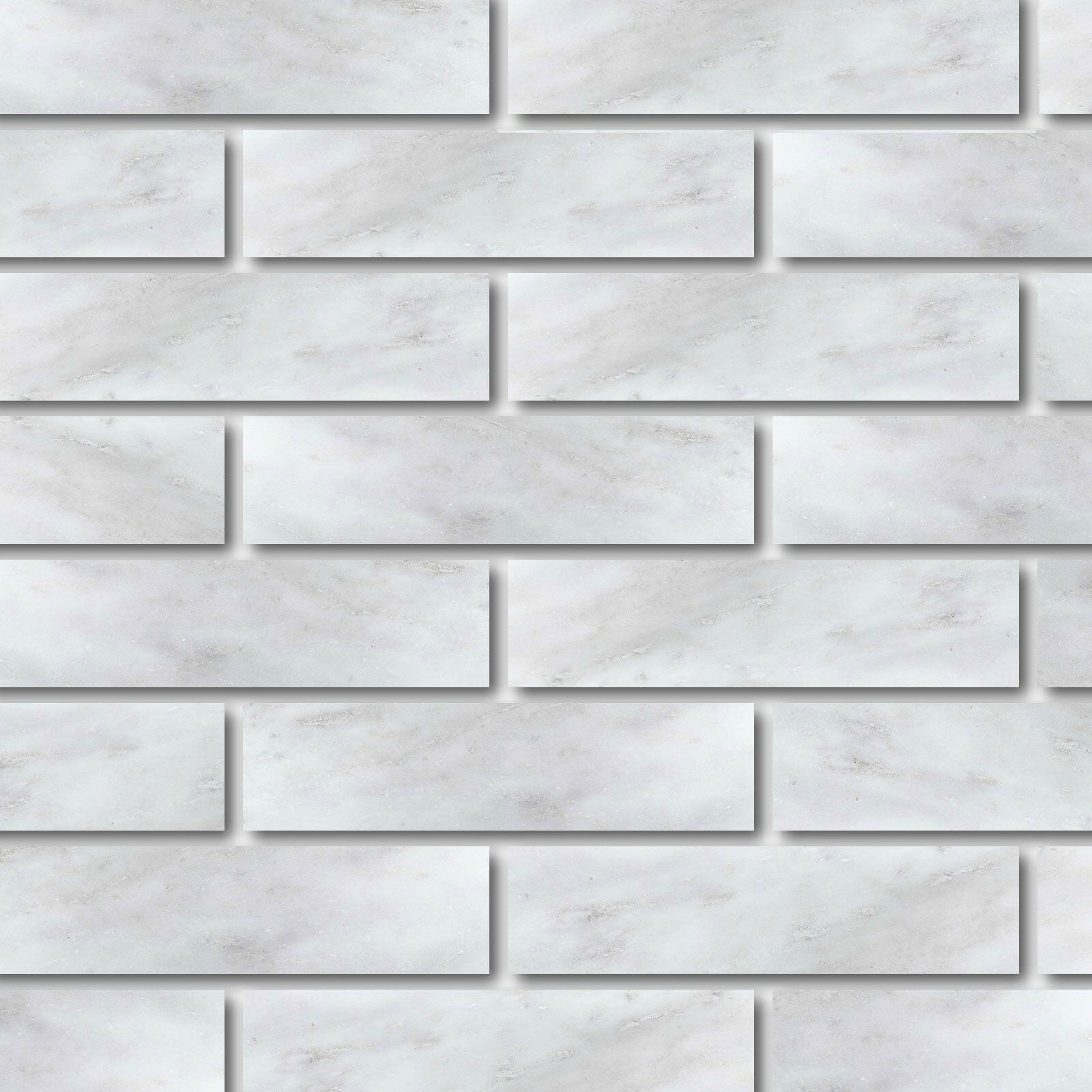 Special Cut | 6x24 Oriental White / Asian Statuary Marble Polished Tile Special Cut | 6x24 Oriental White / Asian Statuary Marble Polished Tile - American Tile Depot